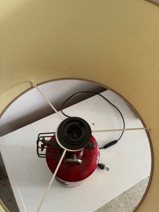 Lámpara Industrial Artesanal Roja