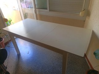 Mesa comedor extensible Ikea blanca