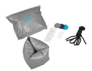 Kayak hinchable Crivit azul y gris