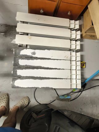7 cuerpos Radiador de aluminio blanco 600 mm.