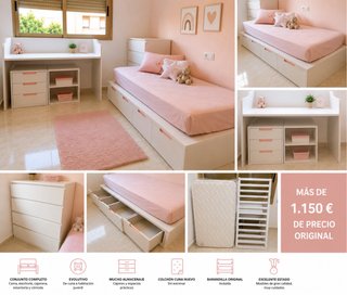 Habitación Montessori evolutiva completa + cómoda