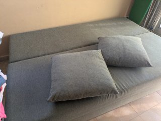 Sofá Cama Gris Tela