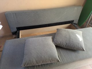 Sofá Cama Gris Tela