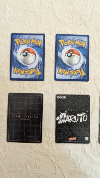 Lotto Carte Rare Pokemon Naruto Solo Leveling