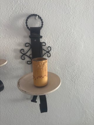 Aplique de pared para patio de forja y ceramica