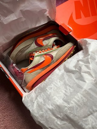 Nike LDWaffle sacai Clot Beige/Naranja