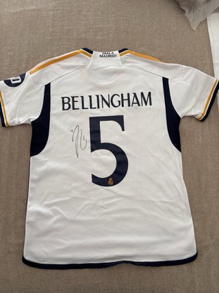 Camiseta Real Madrid 1ª Equi. Firma Bellingham.