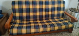 Sofá Cama Madera 3 Plazas + somier