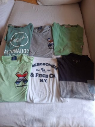 Lote de 6 camisetas diferentes marcas
