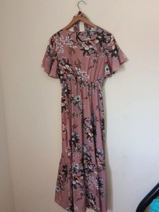 Vestido largo estampado flores talla única