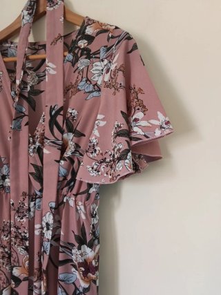 Vestido largo estampado flores talla única
