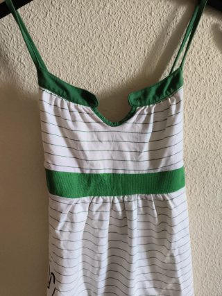 Camiseta tirantes Miffy rayas verde