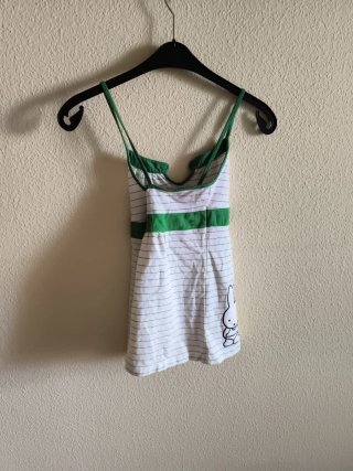 Camiseta tirantes Miffy rayas verde