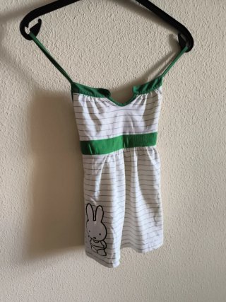 Camiseta tirantes Miffy rayas verde