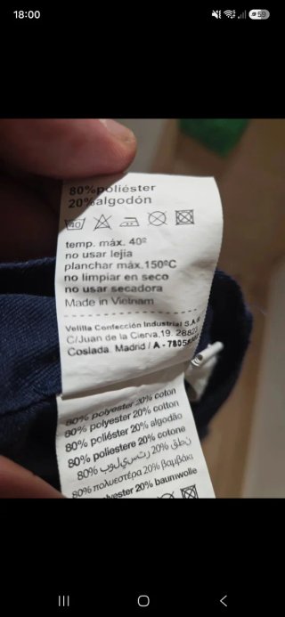Pantalón de trabajo Velilla T42 azul