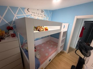 Cama litera de madera maciza