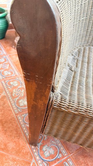 2 Sillones de Mimbre y Madera