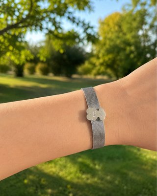 Pulsera Plateado Oso