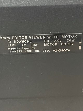 GOKO GM-3003 Editor Viewer Super 8 Motorizada