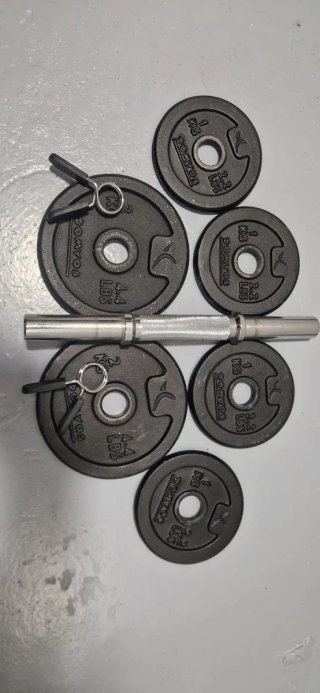 Kit Pesas DOMYOS 10kg + Barra