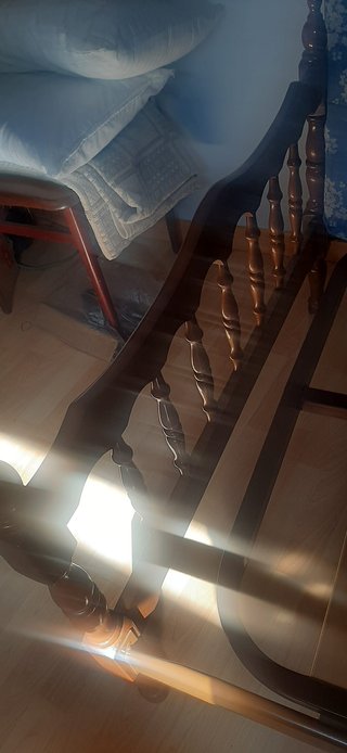 Cama individual 90cm madera + Colchón nuevo