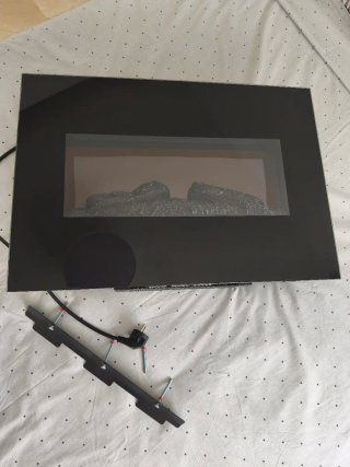 Estufa. Chimenea eléctrica Memphis Negra