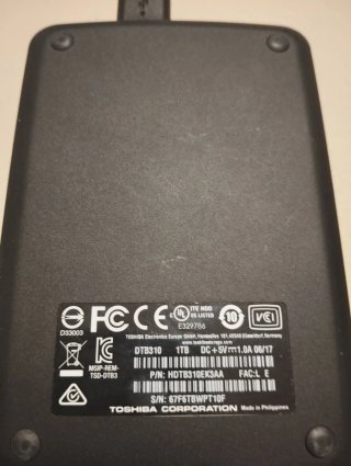 Disco Duro Externo Toshiba 1TB Negro