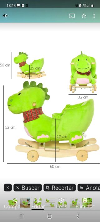 Balancín y correpasillos dinosaurio