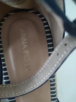 Sandalias Ana Field Azul Marino Rayas
