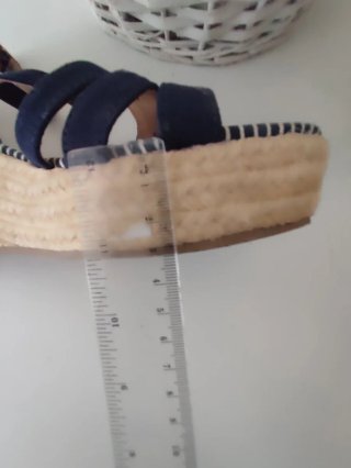 Sandalias Ana Field Azul Marino Rayas