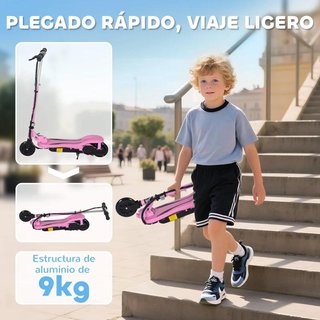 Patinete Eléctrico Plegable para Niños Rosa
