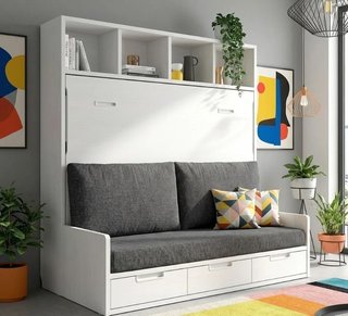 CAMA MATRIMONIO ABATIBLE CON SOFÁ 135.