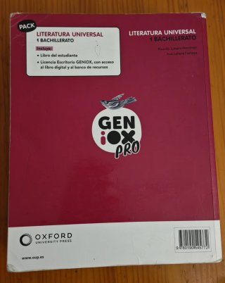 Literatura Universal 1º Bachillerato. Libro del...
