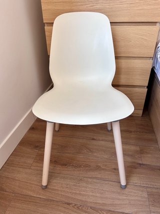 Conjunto 2 Sillas Nórdicas Ikea Blancas.