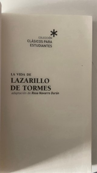 Libro de lazarillo de tormes.