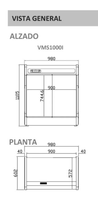 Vitrina Zinfrico VMS1000MAD