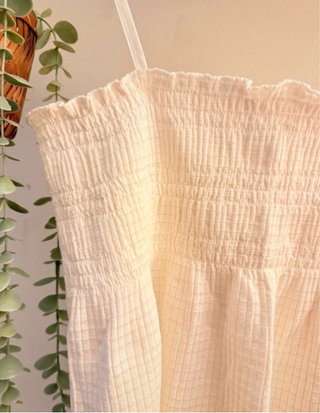 Top blanco Mango con tirantes