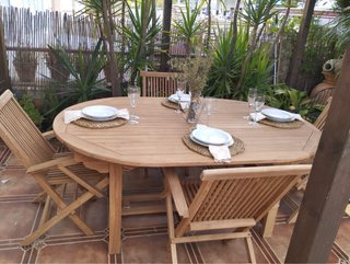 Mesa extensible madera teca