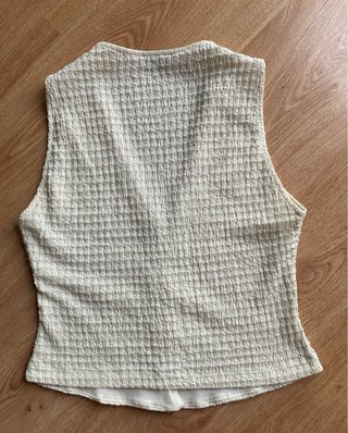 Chaleco top crema - Zara