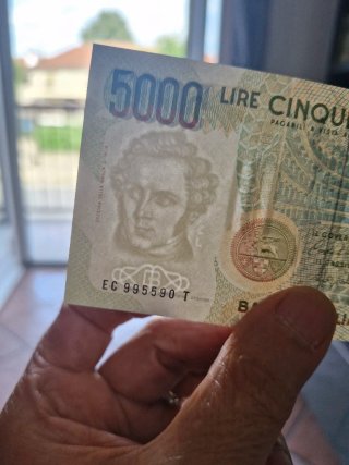 6 Banconote 5000 Lire Bellini FDS