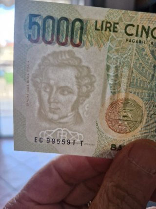 6 Banconote 5000 Lire Bellini FDS