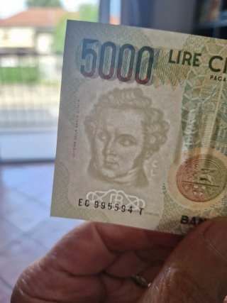 6 Banconote 5000 Lire Bellini FDS