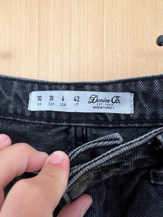 Falda tejana negra Primark