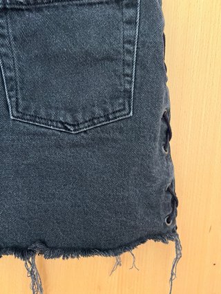Falda tejana negra Primark