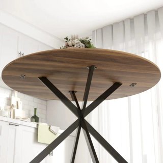 Mesa redonda madera y metal