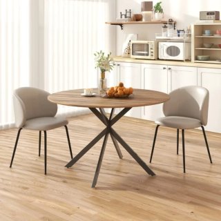 Mesa redonda madera y metal