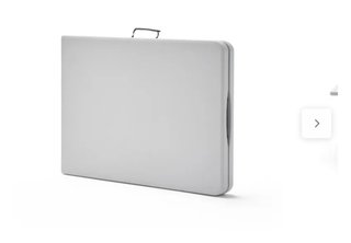 Mesa plegable gris de plástico