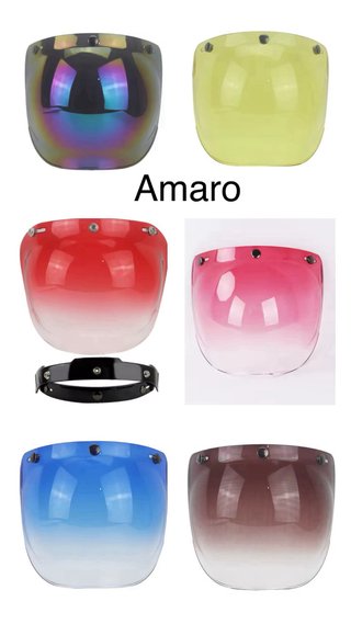 Viseira Bolha para Capacete de Moto/Mota Antigo/Vi