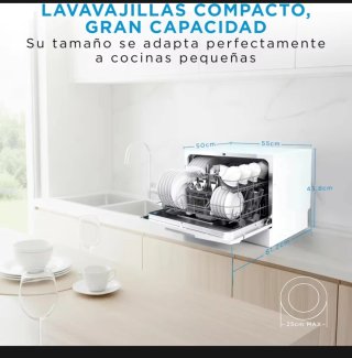 Lavavajillas compacto Midea 6 servicios