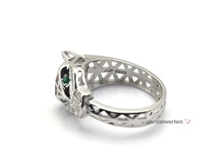 sortija plata 925mm con piedra con circonita